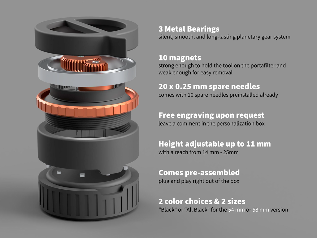 ORIGINAL WDT Spirograph Planetary Spinning Gear WDT Tool with Metal Ball Bearings, Magnets & Height Adjustability
