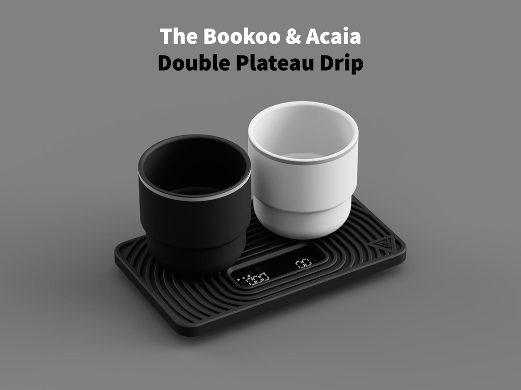 The Bookoo Mini and Acaia Lunar Double Plateau Drip & Flat