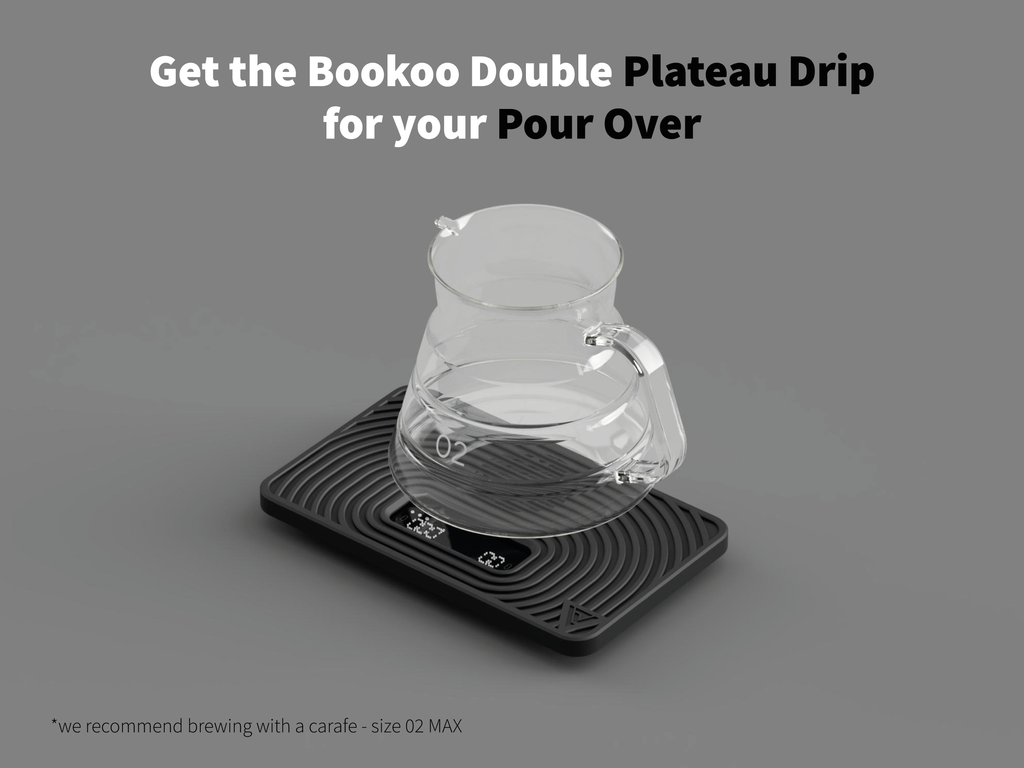 The Bookoo Mini and Acaia Lunar Double Plateau Drip & Flat