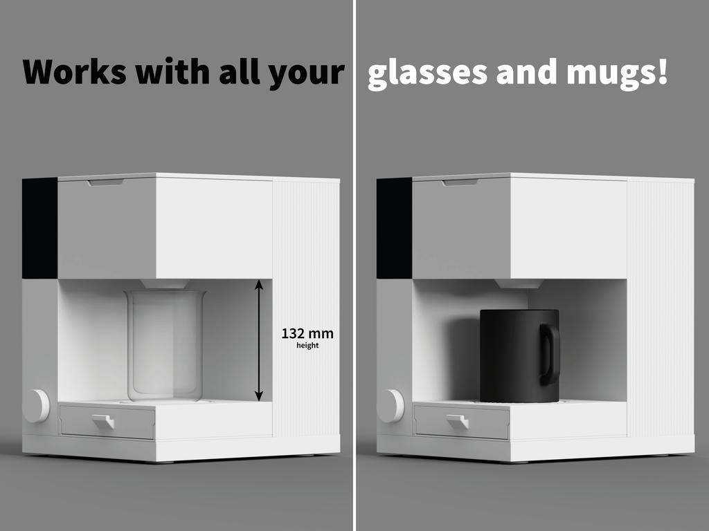 Fellow Aiden Riser Pro — Integrated Drip Tray + Storage Drawer
