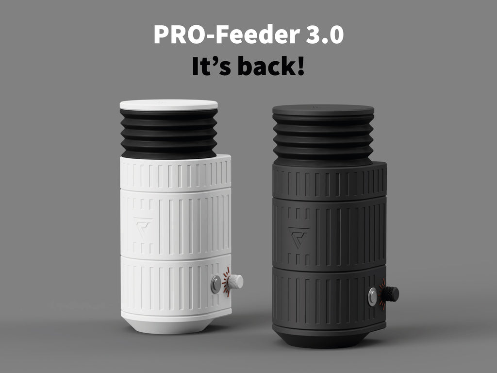 PRO-Feeder 3.0 - The New Slowfeeder with variable speed & feed rate adjustment, more consistent feeding and optional bellows