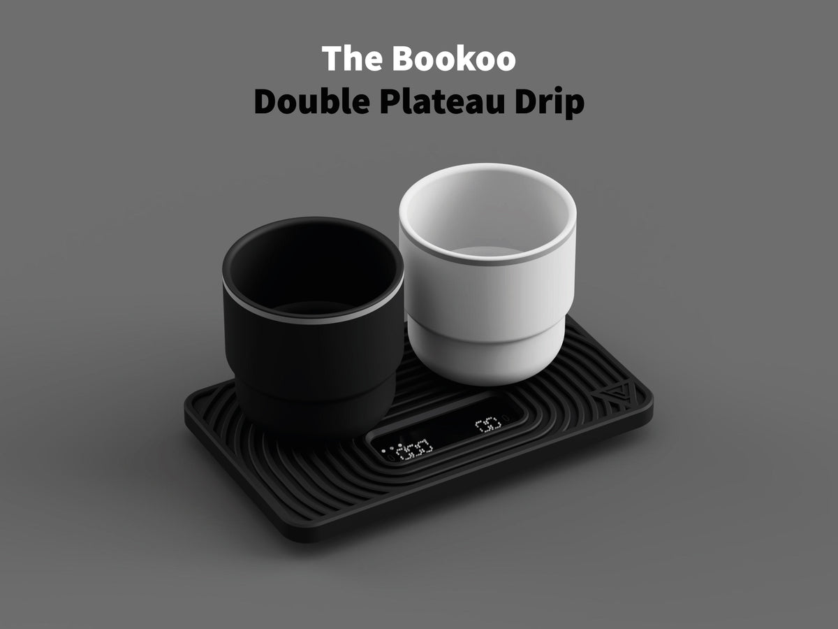 The Bookoo Mini and Acaia Lunar Double Plateau Drip & Flat