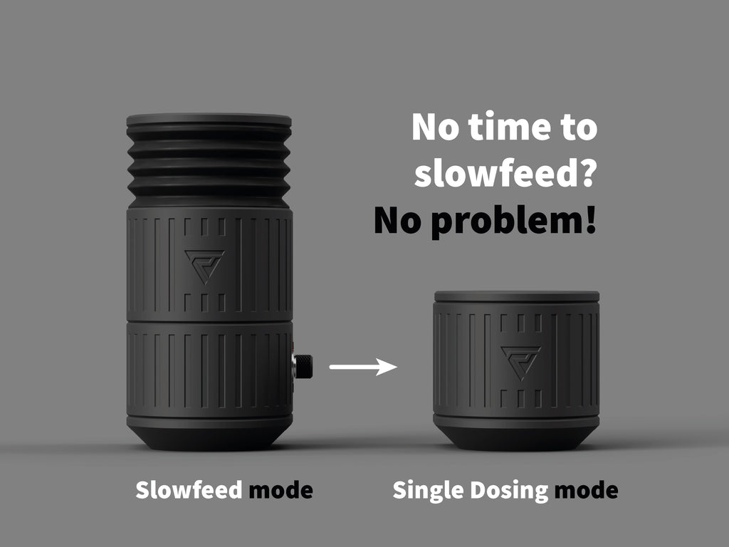 PRO-Feeder 3.0 - The New Slowfeeder with variable speed & feed rate adjustment, more consistent feeding and optional bellows
