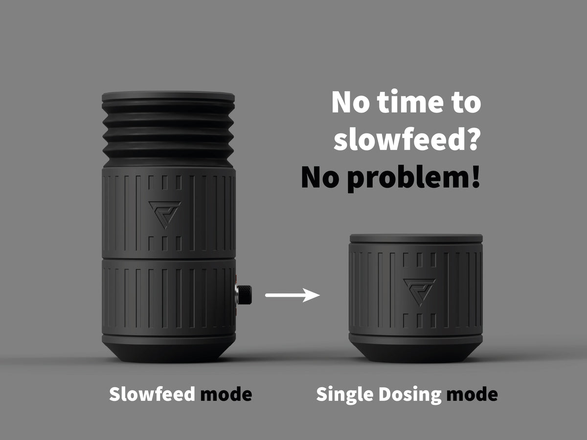 PRO-Feeder 3.0 - The New Slowfeeder with variable speed & feed rate adjustment, more consistent feeding and optional bellows