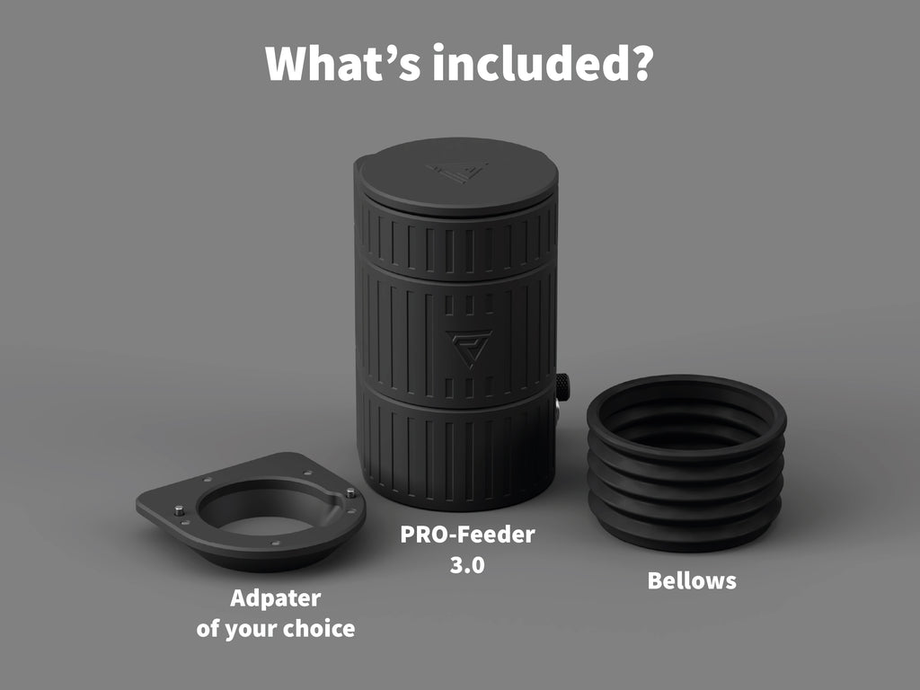 PRO-Feeder 3.0 - The New Slowfeeder with variable speed & feed rate adjustment, more consistent feeding and optional bellows