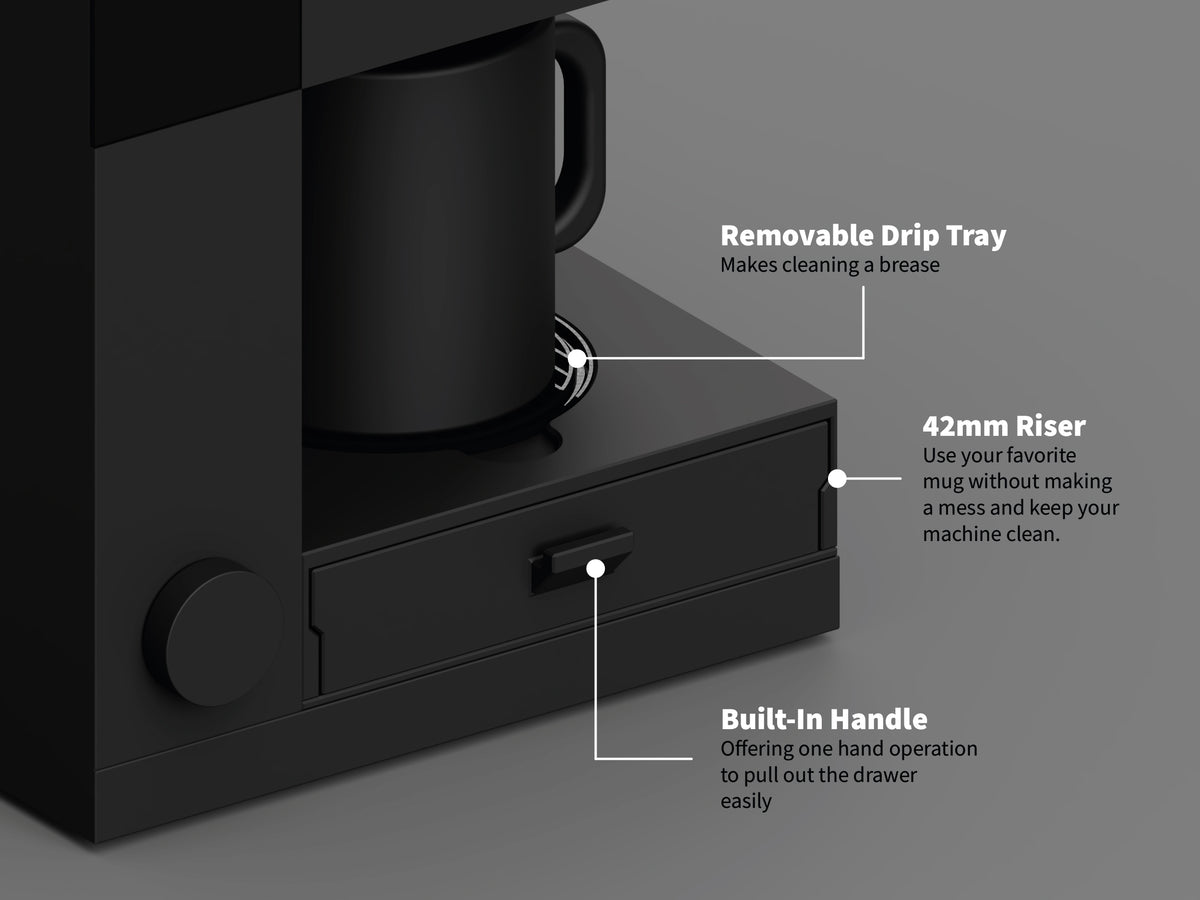 Fellow Aiden Riser Pro — Integrated Drip Tray + Storage Drawer